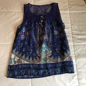 Boutique, Colorful Sheer Top